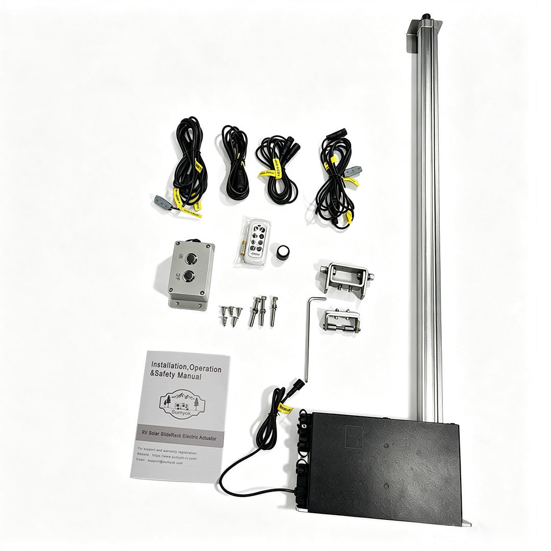 SUMYOK Electric RV Solar SlideRack System E-SlideR1150 | For 300W–600W Solar Panels