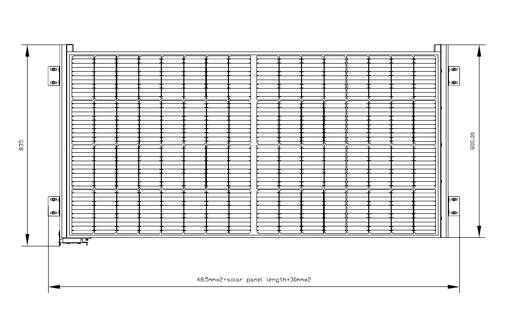 SUMYOK Manual RV Solar Slide Rack SlideR80 | For 150-250W Solar Panels